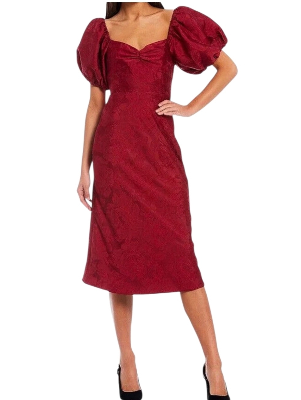 NWT Sachin & Babi Cocktail A line Floral Jacquard Midi Dress Sz 12